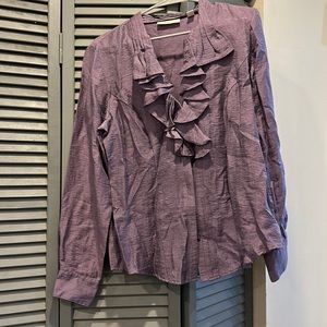 Coldwater Creek Purple Blouse Size M